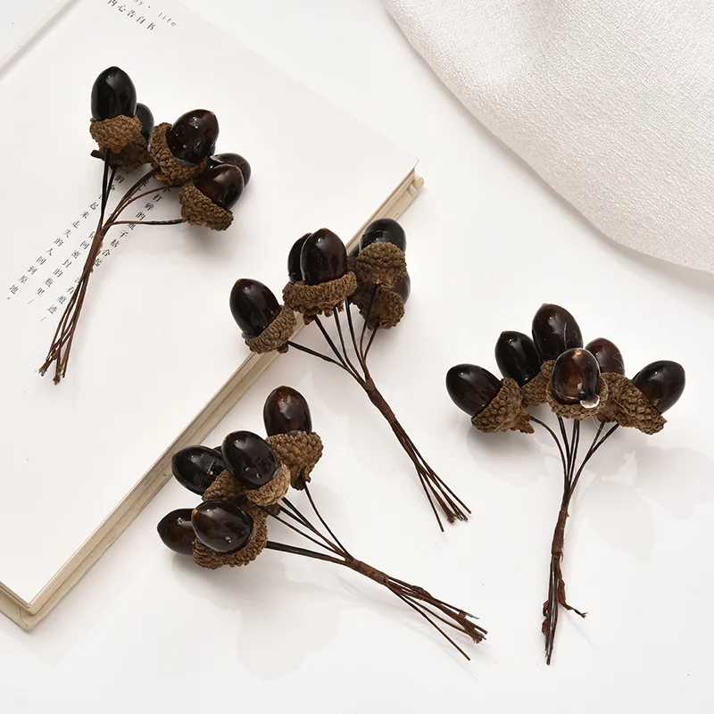 

Pine cone 6-10pcs artificial flower pineapple artificial grass Christmas wedding home decoration DIY scrapbook gift box