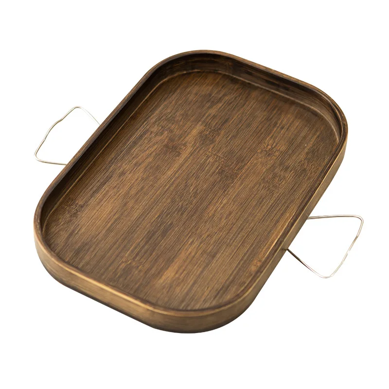 HeMu Sofa Armrest Tray Sofa Simple Mobile Small Tea Table Mini Table Modern Coffee Corner Table Bamboo Dried Fruit Plate