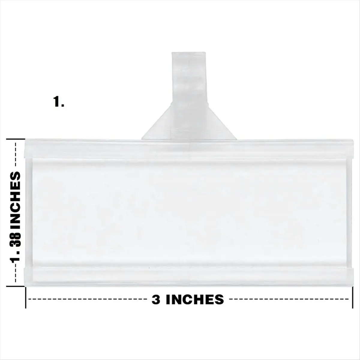 A008 Supermarket Basket Shelf Plastic Hanging Label Hook Price Tag Card Holder with Card Paper Size 76x35mm