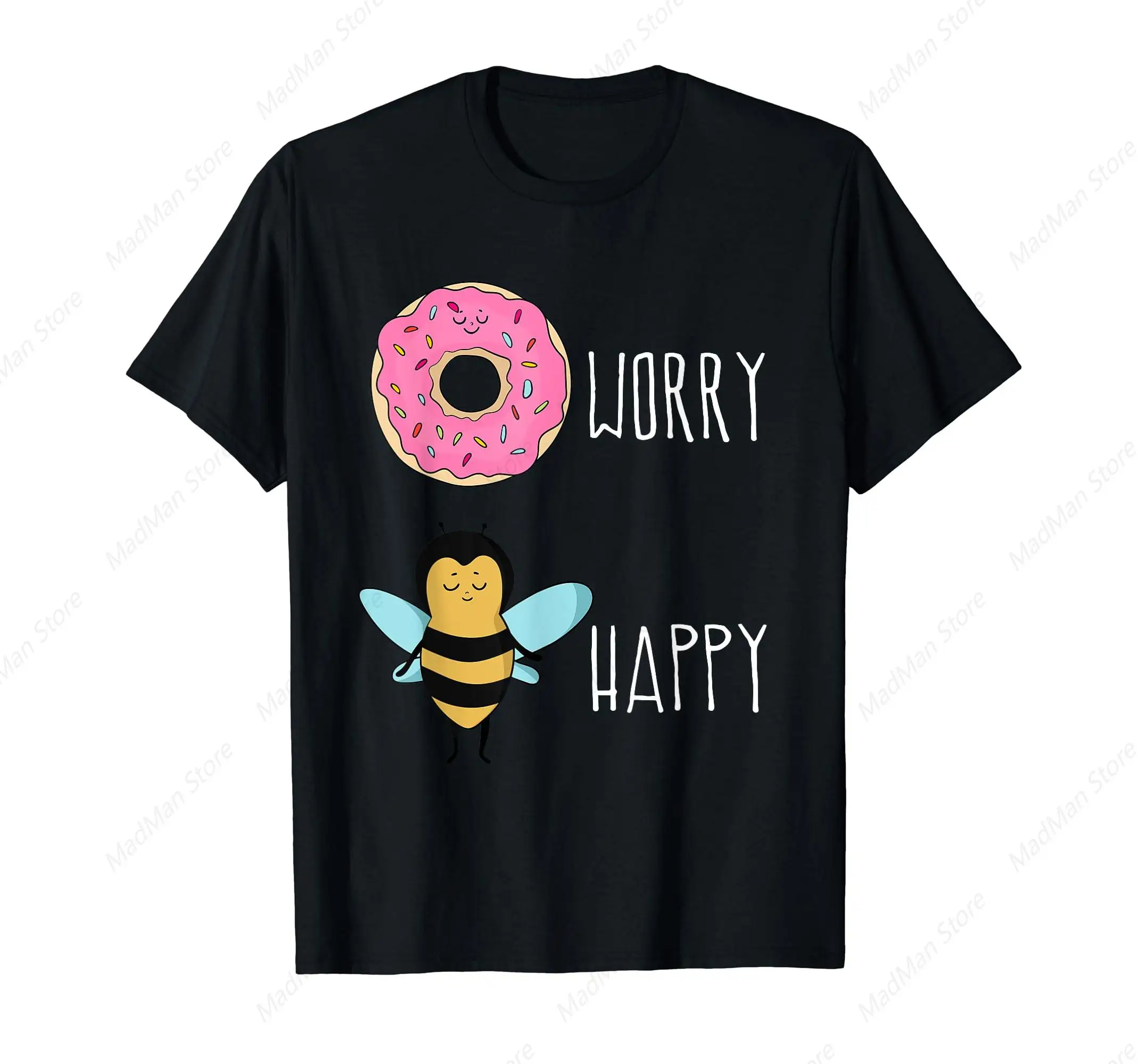 Donut Worry, Bee Happy - Cute Donut T-Shirt