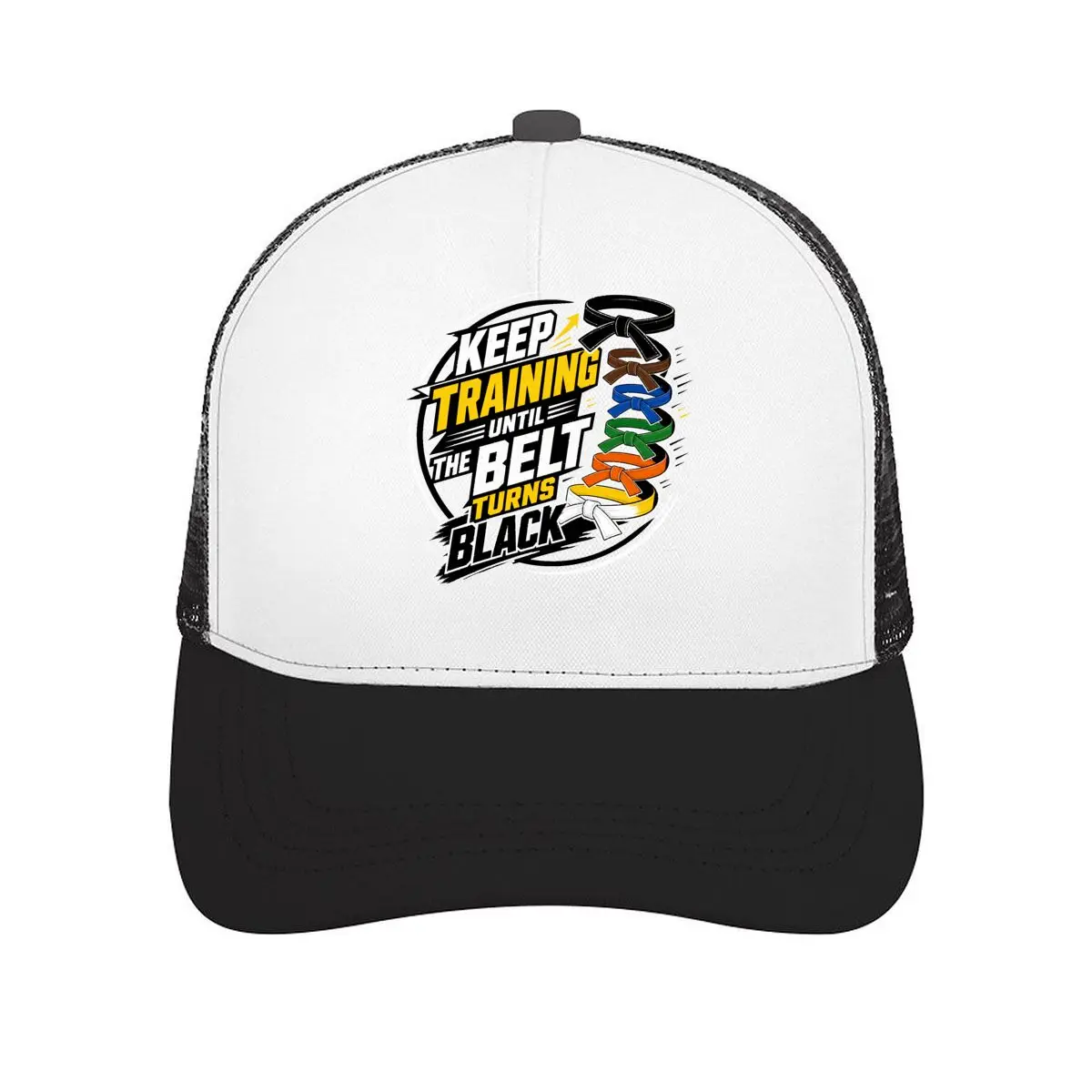 Casquette de baseball en maille pour arts martiaux, avec inscription « Progress Motivation », décontractée, pour l'extérieur, pour femmes et unisexe