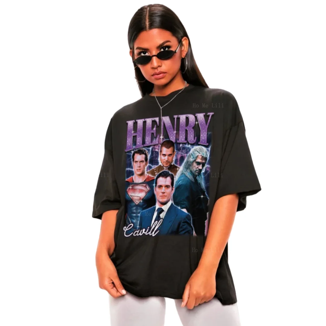 Retro Henry Cavill Shirt Bootleg Men Women Oversized Custom T Shirt