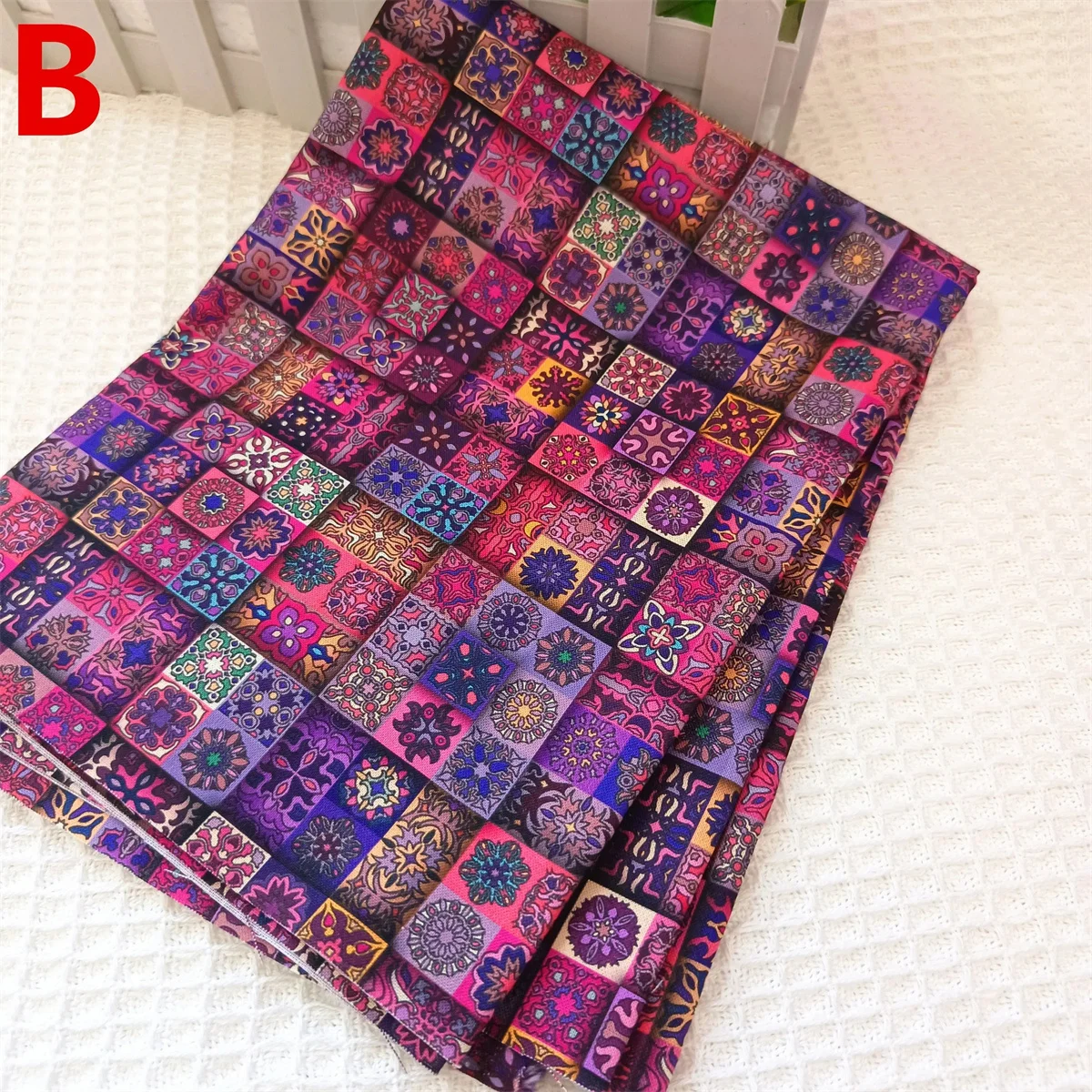 1pc 50*145cm/19.7*57in Sewing Fabric Bohemian Style Mandala 100% Cotton Printed Boho Clothes DIY Doll Dresses Handmade Patchwork