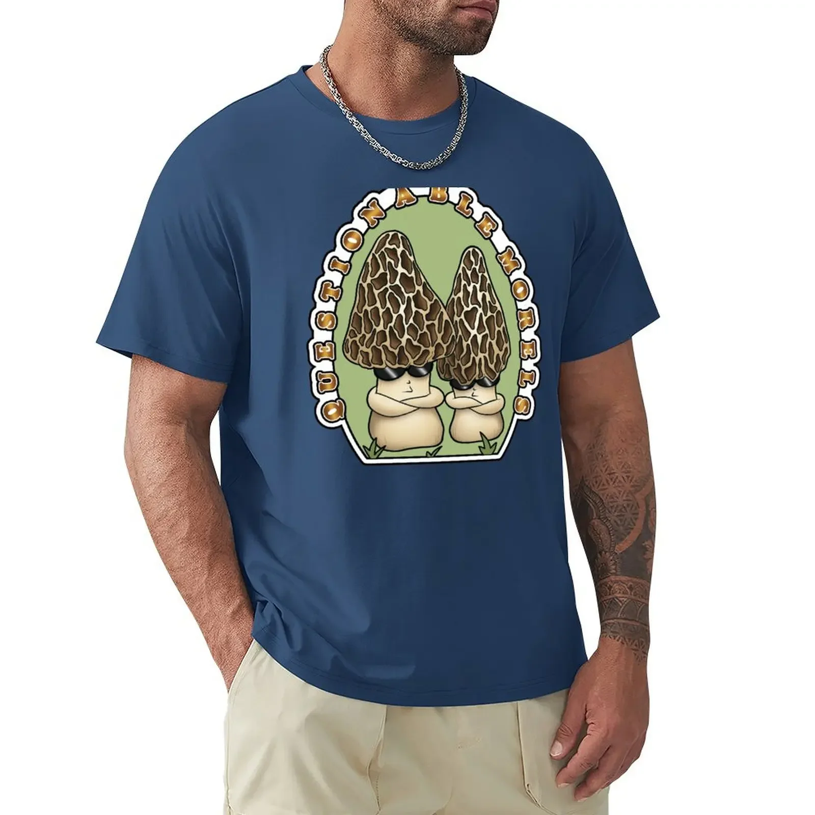 Funny Mushroom Morels design T-shirt plus size tops customs mens vintage t shirts