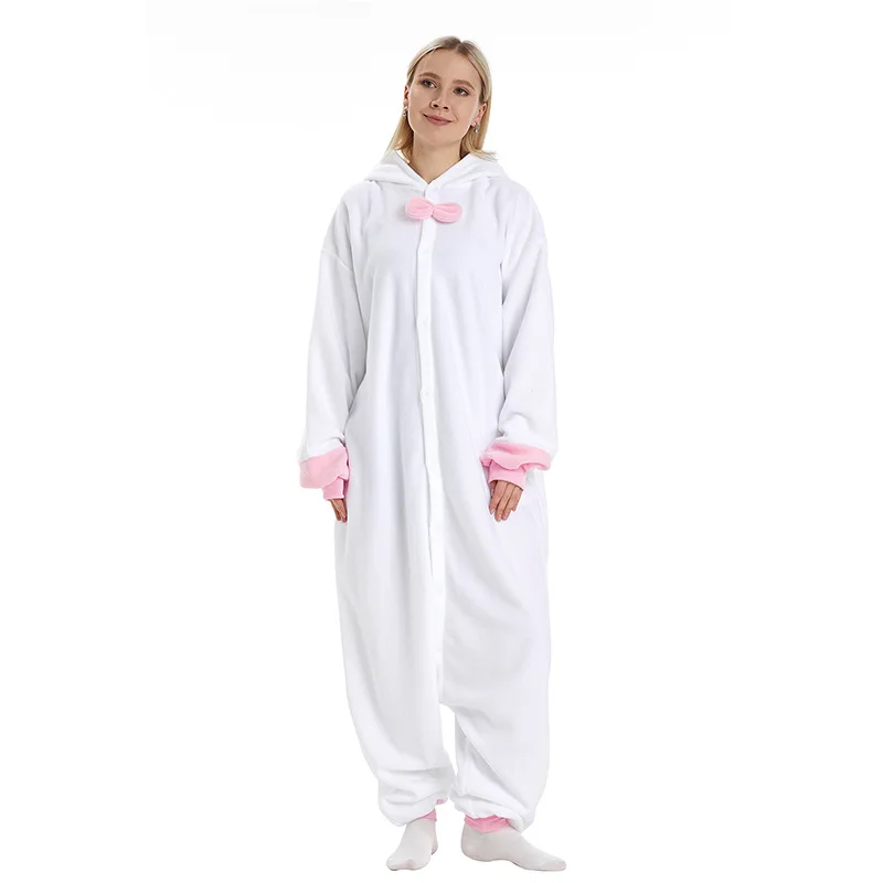 Sylveon One-piece Pajamas Long-sleeved Cartoon Animal Pajamas Loose Casual Loungewear Autumn Winter Adult Homewear