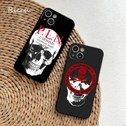 FOR IPhone 15 Luxury Ins Human Bones Phone Case FOR IPhone 14 11 12 Pro 8 7 Plus X 14 Pro MAX SE XR XS 13 MINI P-PhiliPpes Cover