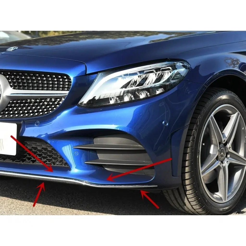 Front bumper bright strip electroplating strip For Mercedes Benz W205 C180 C200 C260 C300 2018-2019