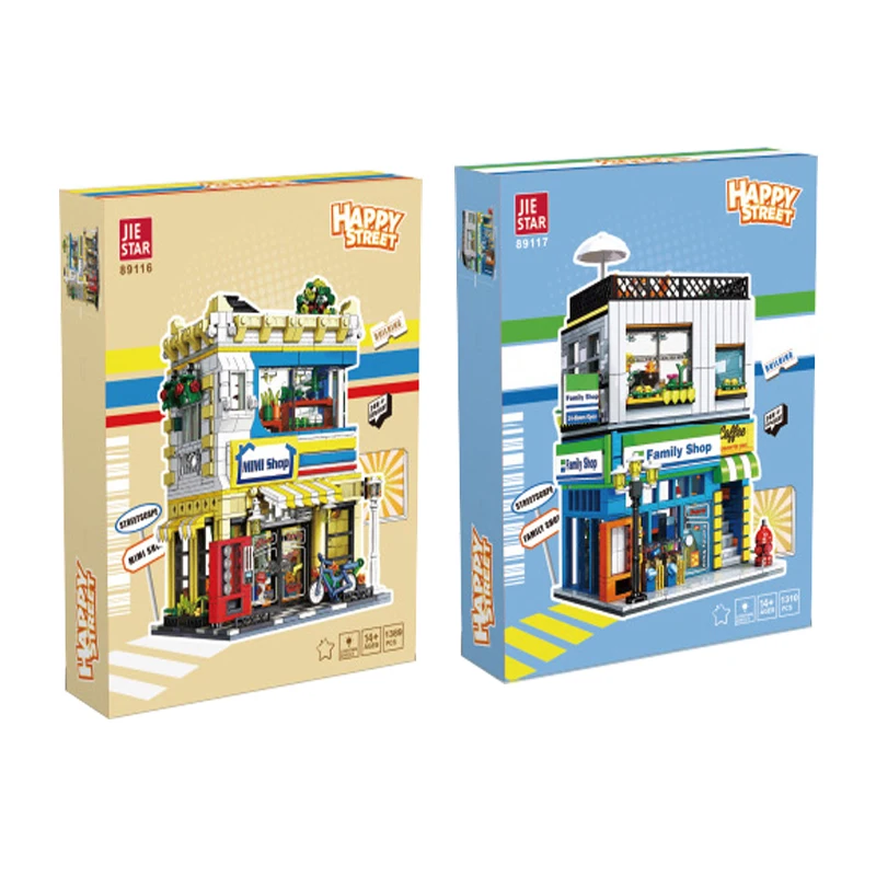 IN STOCK 89116 89117 MOC City Convenience Store Building Blocks Bricks Model Assembling Toys for Children Christmas Gift Set