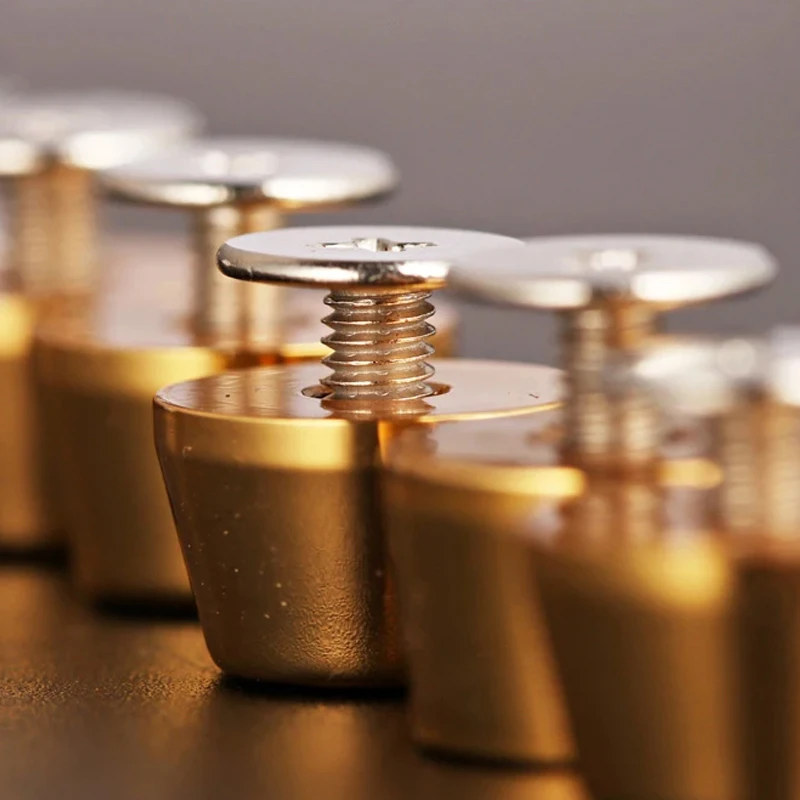 WUTA 10Pcs High Quality Stainless Steel Screw Back Rivets Stud Purse Feet Metal Studs for DIY Leather Bag Modified Accessories