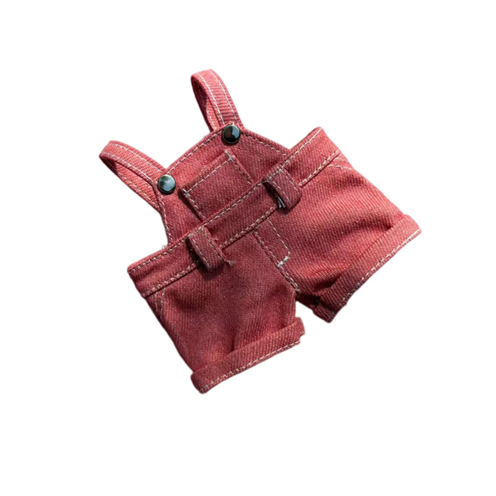 

For 15/17cm Ropa Labubu Doll Clothes Outfit Solid Candy Color Denim Overalls Dolls Accessories Girl'S Toys Birthday Gift