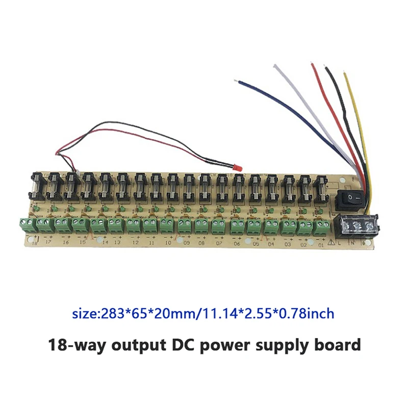 High Quality PCB Board Terminal 9/18-way Monitoring DC Power Supply Board For Switch Power Supply Electricity Current Wiring LED