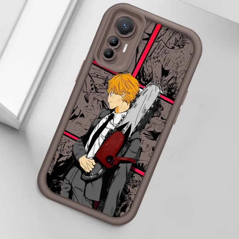 Anime Chainsaw Man Art For Xiaomi Mi 15 14 14T 12 12T 11 11i 11X Lite Pro 5G Eye Ladder Soft TPU Cover