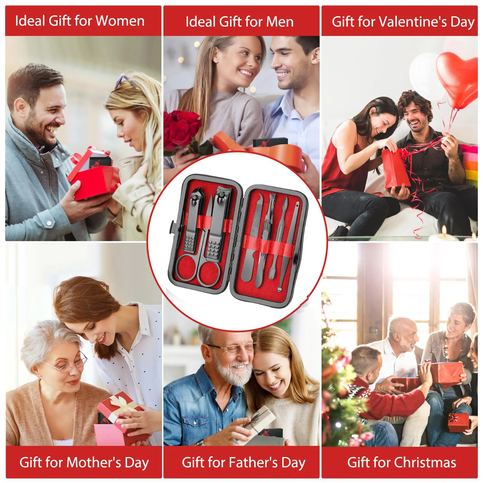 Set manicure 8/15/24 pezzi, set pedicure professionale, kit unghie per la cura personale, tagliaunghie per uomo e donna