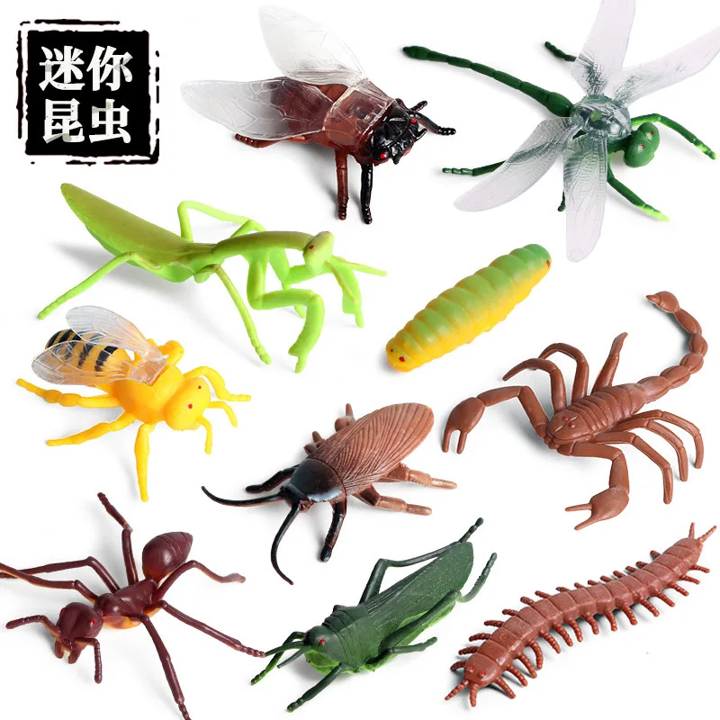 Simulated Animal Model Insects Mantis Ants Dragonflies Bees Centipedes Scorpions Cicadas Caterpillars Trickster Toys