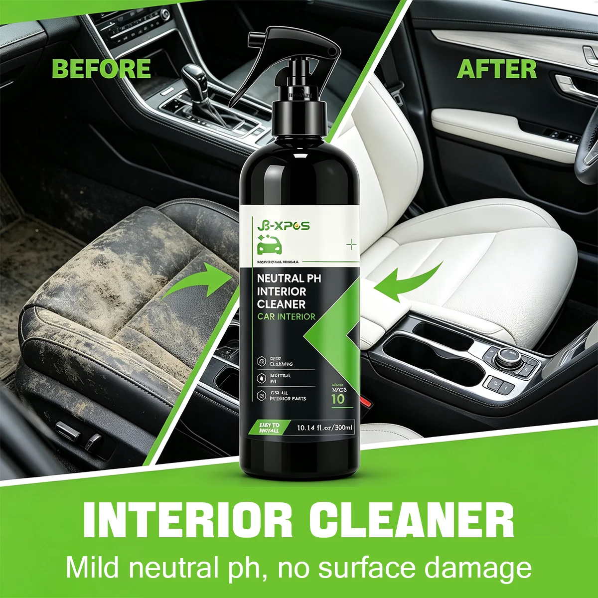 Vehicle Interior Cleaner, Effectively Clear Dirt & Grease For Car Leather Fabric Dashboard Seats YT0110