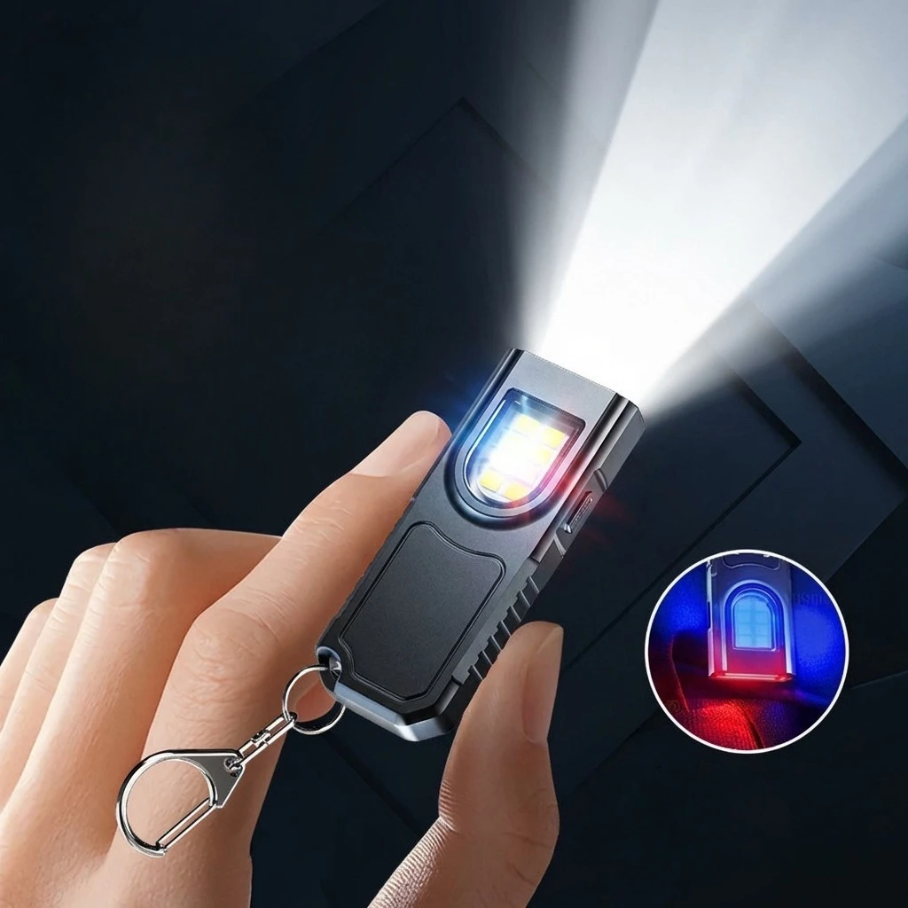 New 1pc Multi Functional Work Light LED Magnetic Suction Small Portable Charging Super Bright Maintenance Light Flashlight