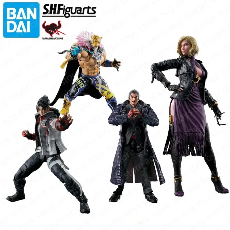 

Оригинальная фигурка Bandai SHF Tekken 8, Kazuya Mishima JINKAZAMA Nina Williams King, коллекция игрушек, модель в подарок