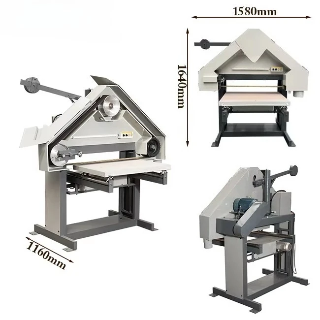 Electric 3kW belt grinding and polishing machine for deburring equipment on metal steel surfaces