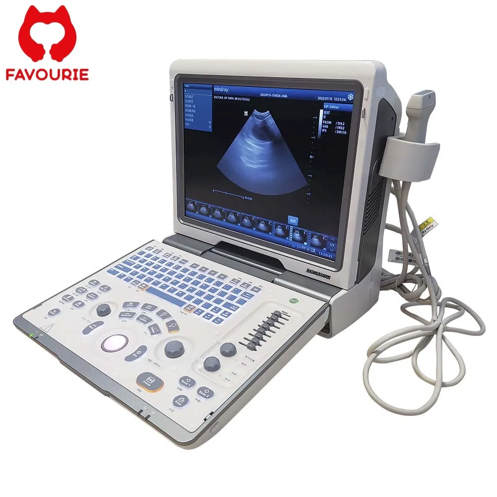 FAVOURIE DP-50 Ветеринарный портативный ультразвуковой аппарат для диагностической визуализации Портативный черно-белый ветеринарный ультразвуковой аппарат хорошего качества