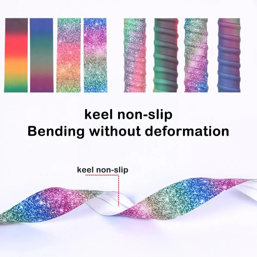 1.45M Gradient Colorful Fishing Rod Sweatband Anti-slip Racket Rainbow Handlebar Wrapping Grip Tape Badminton Sweatband Tap P5Q8