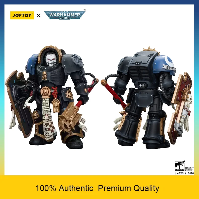 In Stock JOYTOY 1/18 Warhammer 40K Ultramarines Chaplain in Terminator Armour Action Figure with Crozius Arcanum & Storm Shield