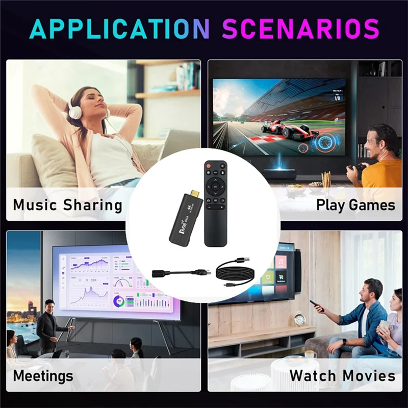 

1GB+8GB TV98 Stick Set-Top Box 4K High Definition Bluetooth Dual 5G Wifi Android 12,Smart Multimedia Player