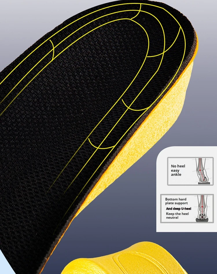 1,5-3,5 cm höhenverstellbare Einlegesohlen für Herren und Damen, atmungsaktive Sporteinlagen, bequeme, stoßdämpfende Einlegesohlen, 2 Stück/4 Stück – Detail 10
