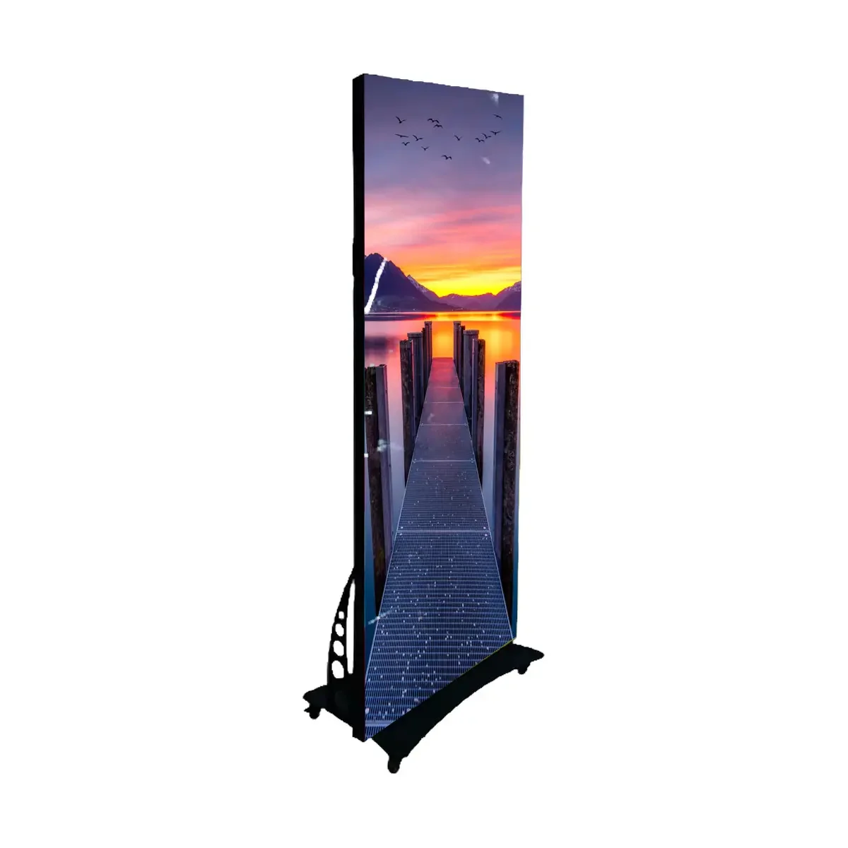 

Custom logo Gob Double Sided P1.5 P1.8 P2.5 Smart Digital Vertical Led Poster Display Screen Video Wall for Retail Stores