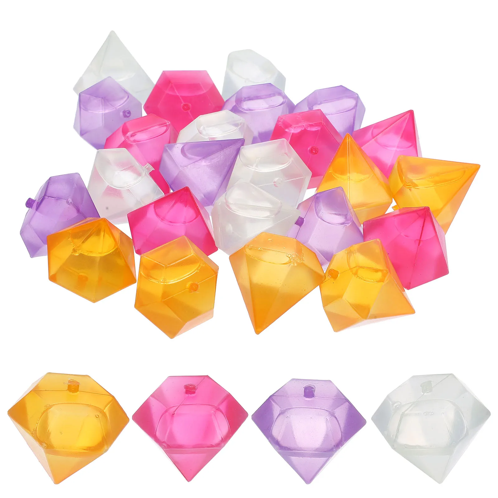 

24pcs Reusable Ice Cubes Whiskey Wine Cooling Stones Clear Fake Freezer Beverage Chilling Tools Household Easy Clean