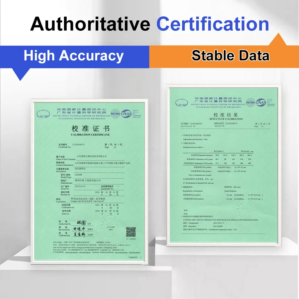 # S LS220H Digital Coating Thickness Tester Magnetic Ferrous Non Ferrous High Precision Integrated Coating Thickness Gauge