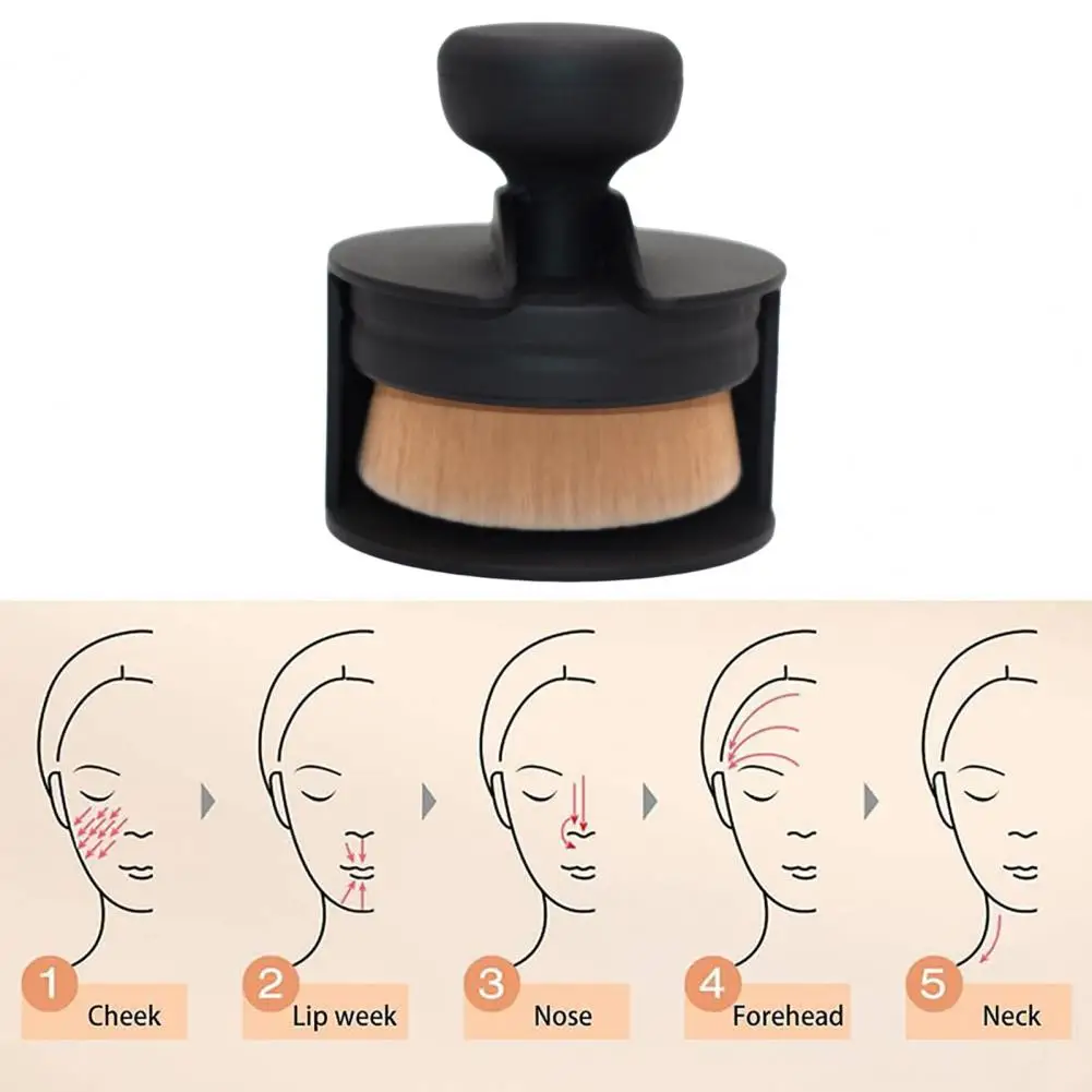 แปรงทาแป้งแต่งหน้าสำหรับแป้งทาหน้าแปรงขัดหน้ามืออาชีพ kuas Rias สำหรับชีวิตประจำวัน