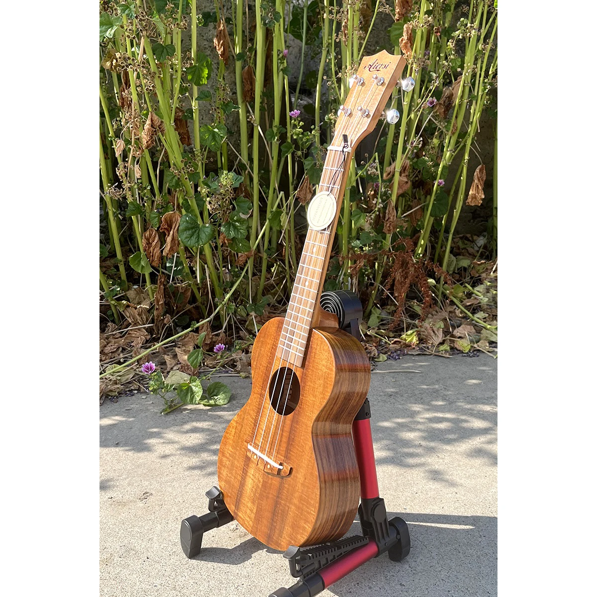 

Chinese Custom OEM Aiersi Koa Pili Koko Brand All Solid Ukulele Professional Hawaii Guitar Handmade Musical Instruments