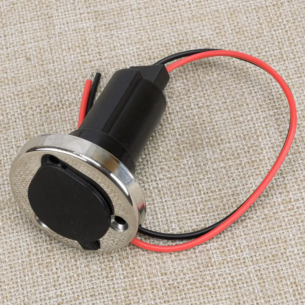 

12V DC Anchor Stern Navigation Light Plug-in Pole Base Socket Deck Mount for Boat Marine Yacht