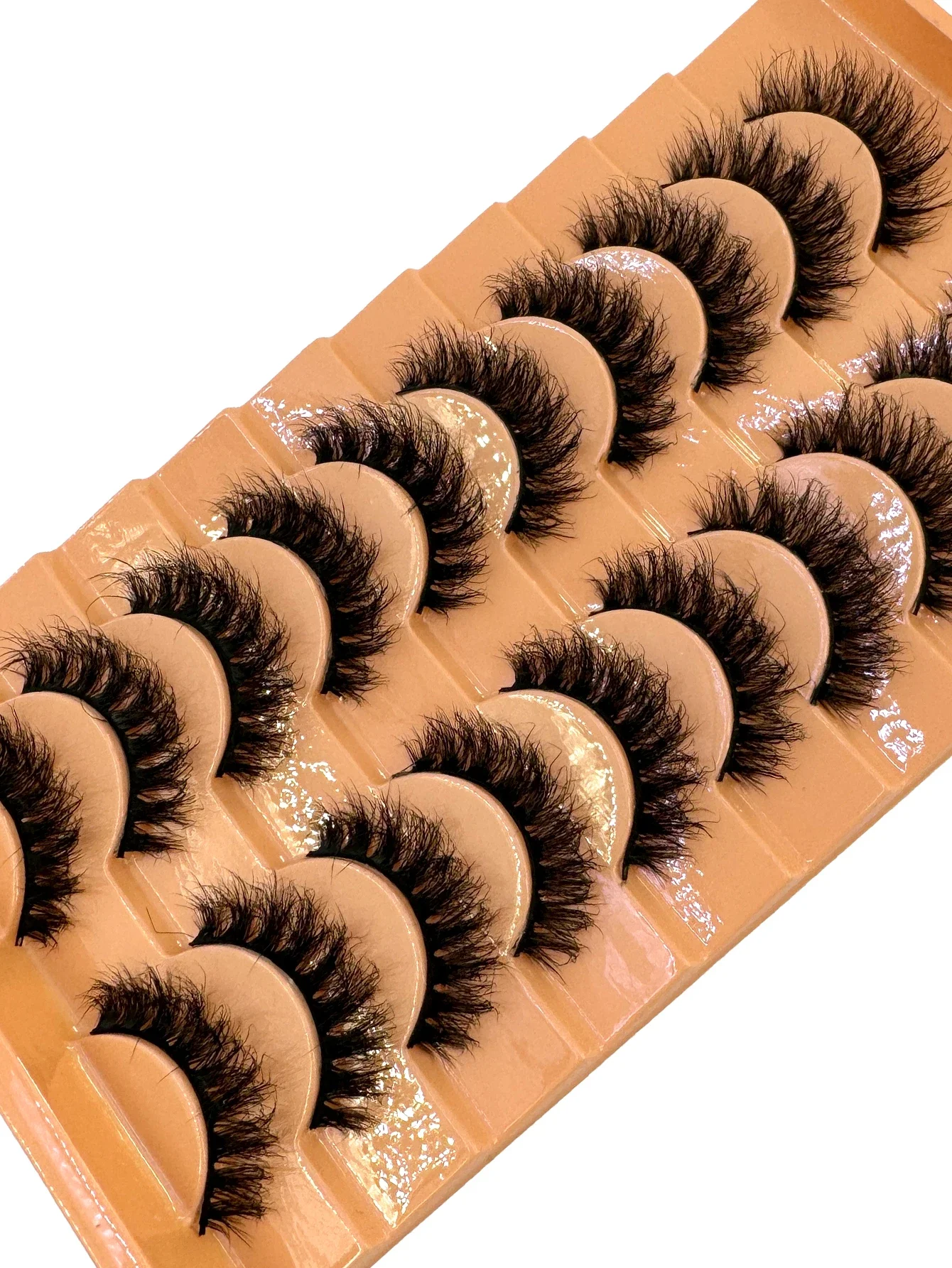 HBZGTLAD 10 Pairs Cat Eye Lashes Natural Long Winged End Eye Elongated Eyelashes Thick Faux 3D Mink Lashes back-to-school season