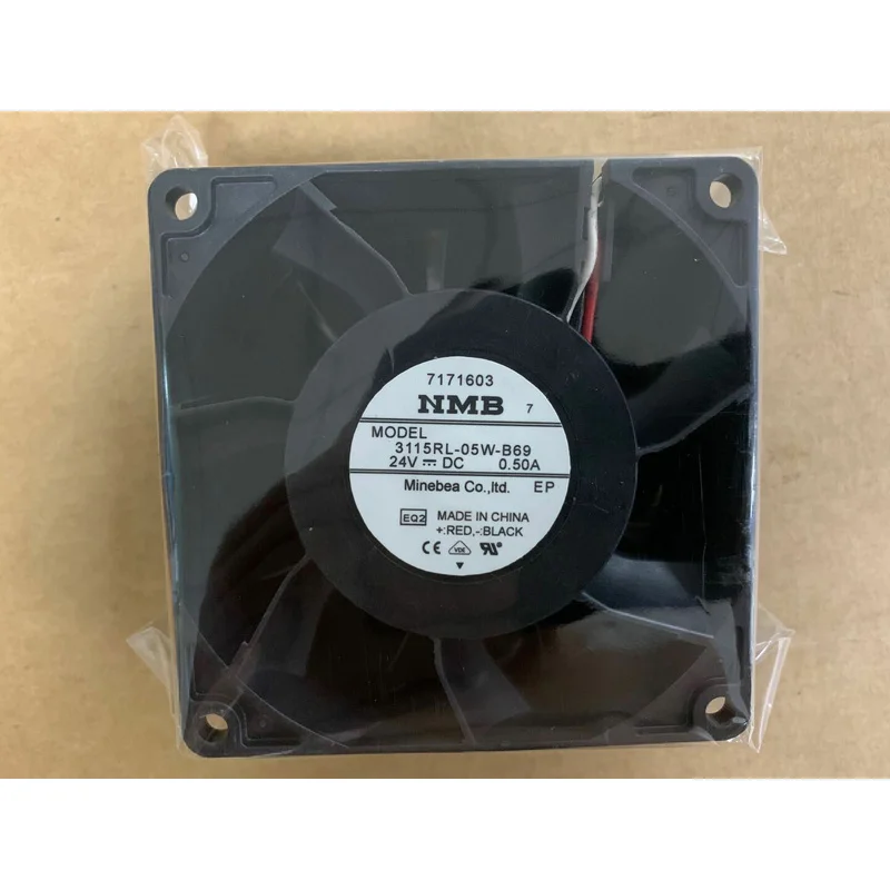 1pcs 80*80*38mm For NMB 3115RL-05W-B69 DC 24V 0.50A Inverter Cooling fan 3pin