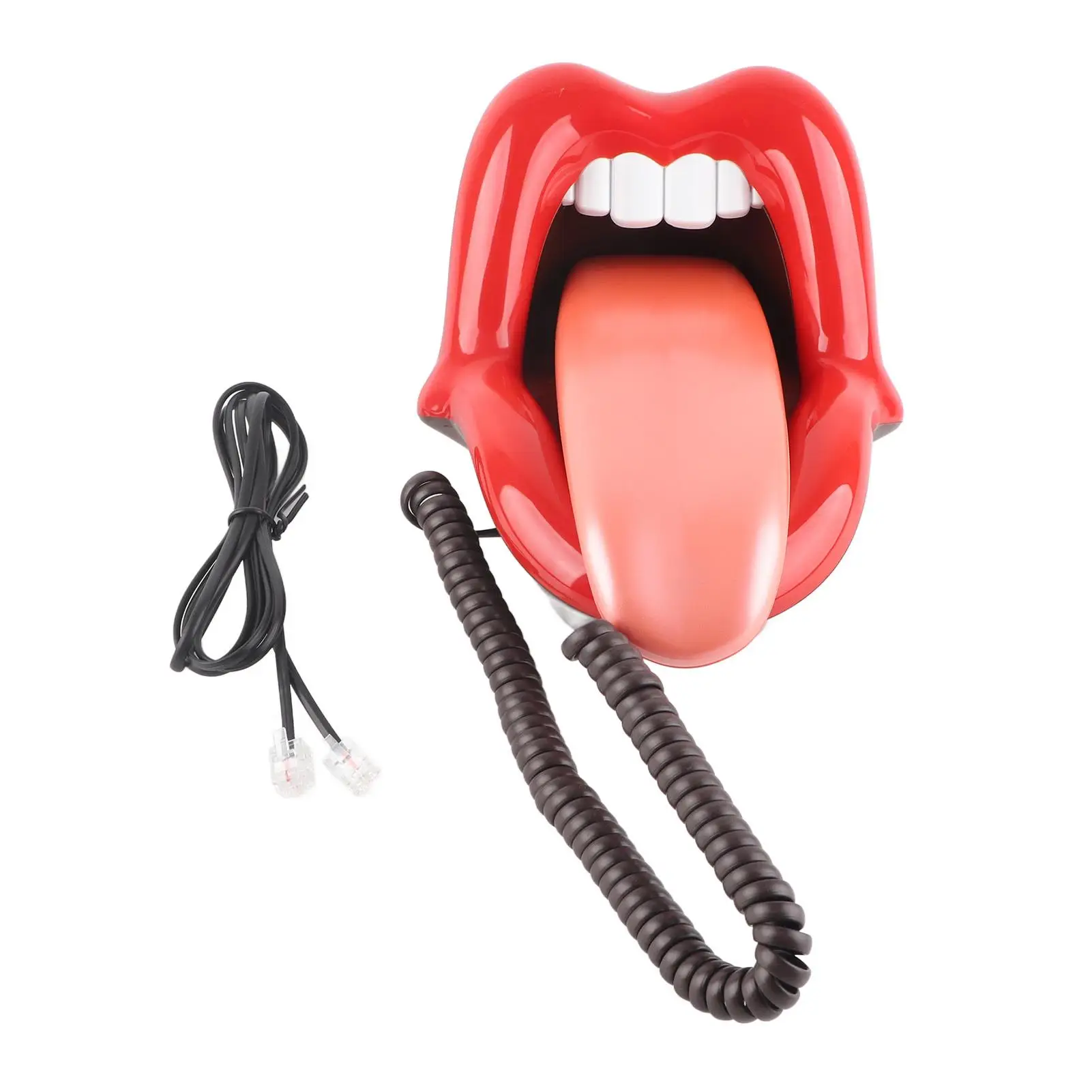 Red Large Tongue Shape Telephone Desk Phone Home Decor MultiFunctional AR-5056