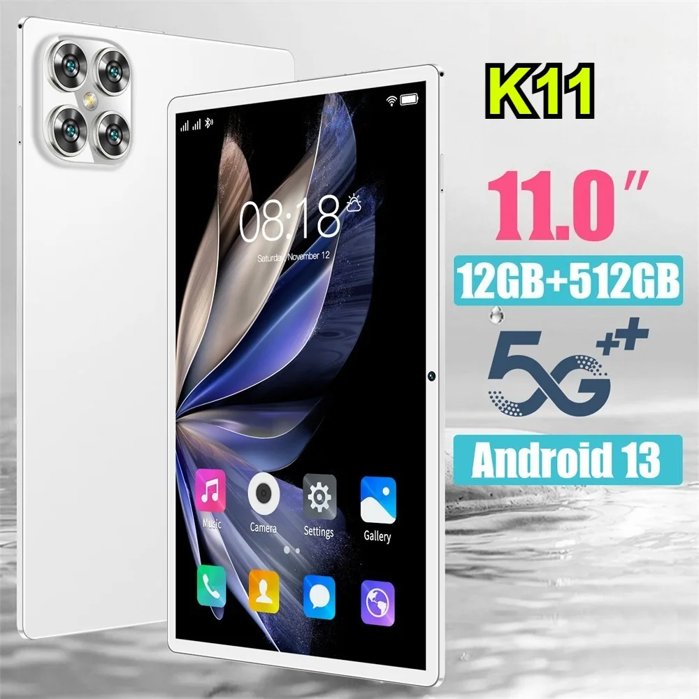 

Новые планшеты K11, оригинальный 5G Dual SIM, 16 ГБ + 1 ТБ, 11 дюймов, аккумулятор 10000 мАч, планшет, глобальная версия, система Android, ПК для детей