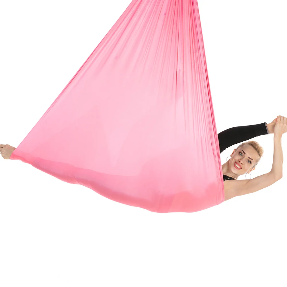 7*2.8m Aerial Yoga Hammock Anti-Gravity Yoga Swing Yoga Belt for Body Building Pilates Workout Fitness Suit for Ceiling 4.2m