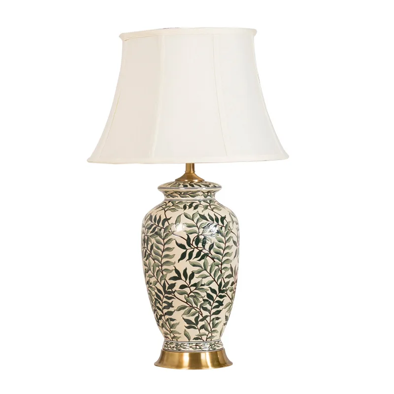 

American classic led desk lamp, ceramic retro desk lamp, bedroom hotel
