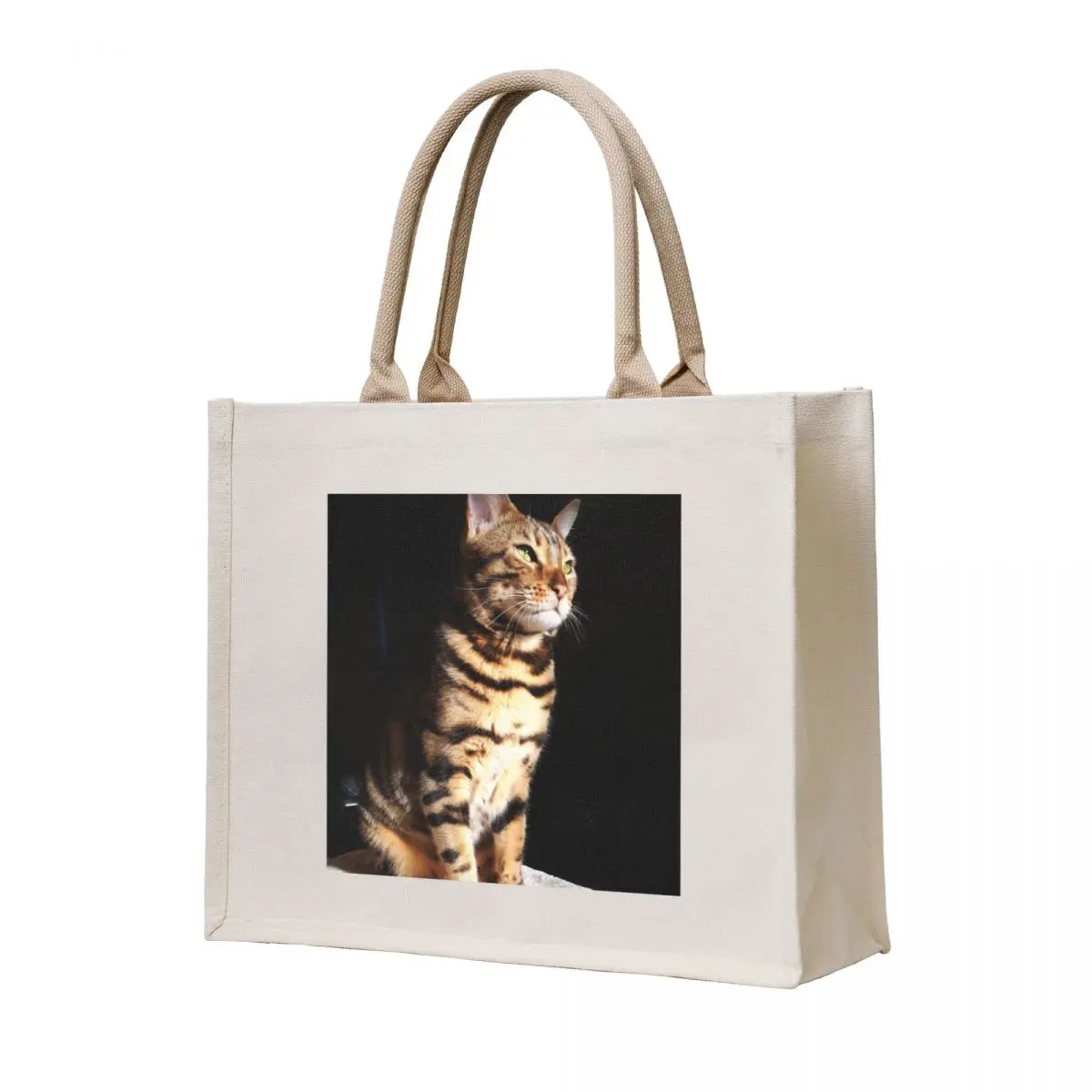 

Bengal cat sitting proudly Tote Bag Custom bag cloth bag woman hand ladies Women's shopping