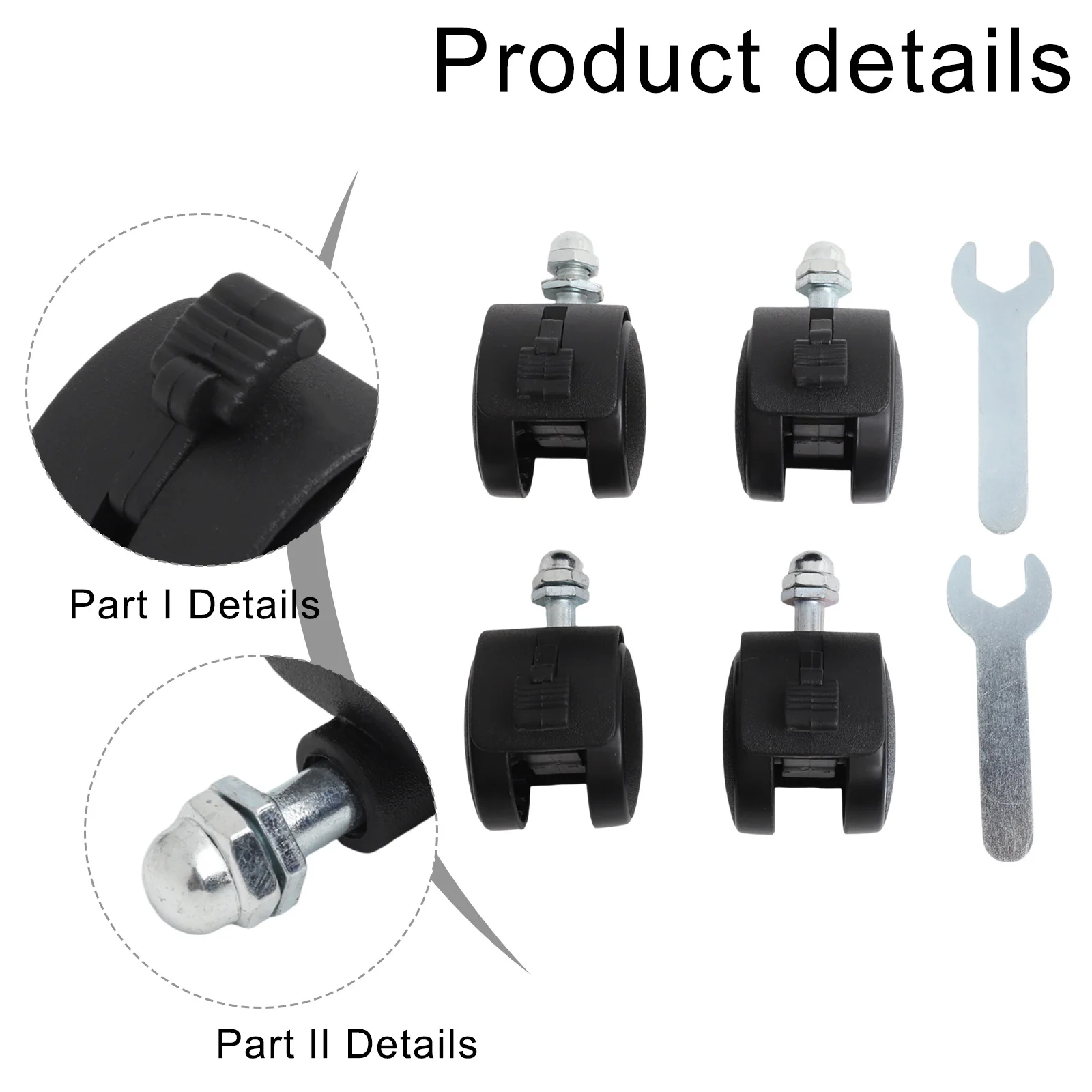 Caster Wheel Kit For Enhanced Mobility Of Your For Midea Electric Oil Heater Four Pieces With Two Helpful Tools