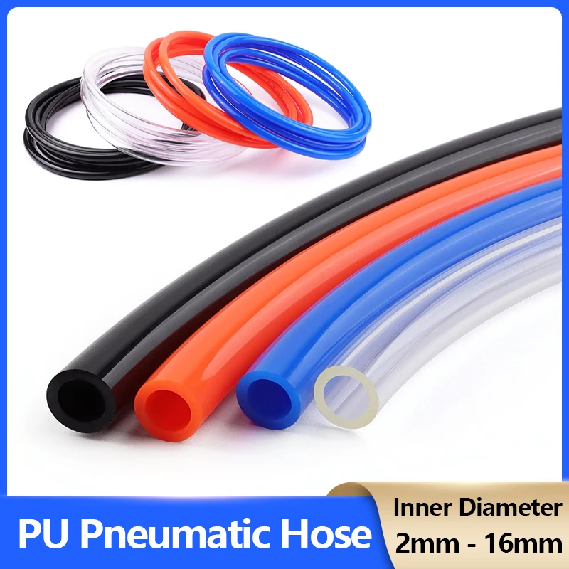 1m - 10m High Pressure PU Pneumatic Hose Plastic Tube ID 2/2.5/3/4/6.5/8/10/12/14/16mm Air Hose Pneumatic Tube Polyurethane Pipe