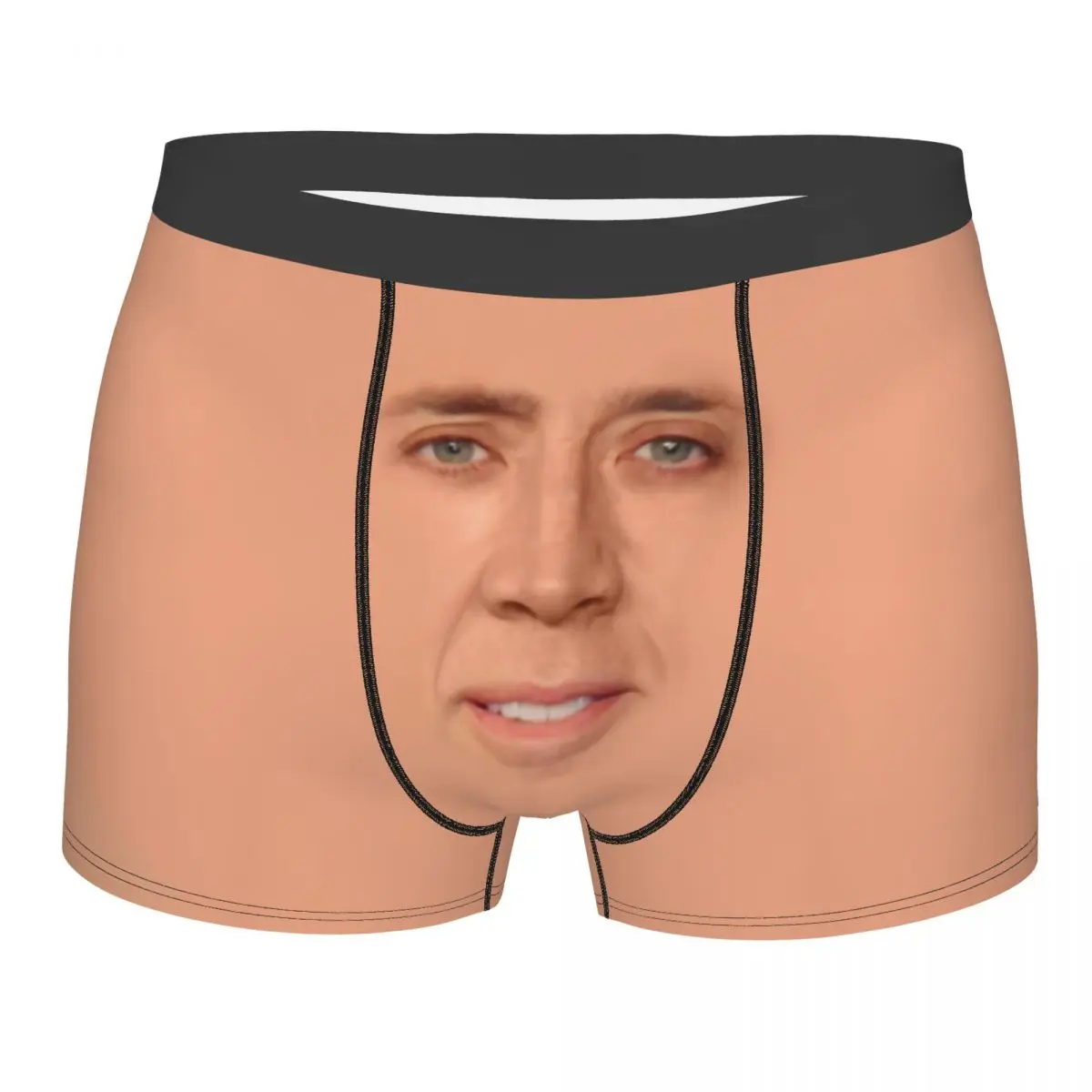 Custom Nicolas Cage Meme Underwear Male Print Funny Boxer Shorts Panties Briefs Soft Underpants