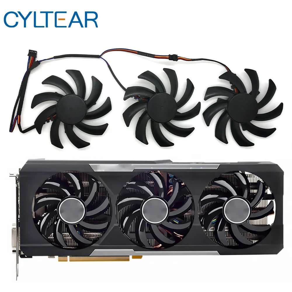 

85MM FDC10H12S9-C GPU VGA Cooler Fan for Sapphire R9-290X R9 390 8G NITRO R9 390X 8G D5 Tri-X Video card Replacement