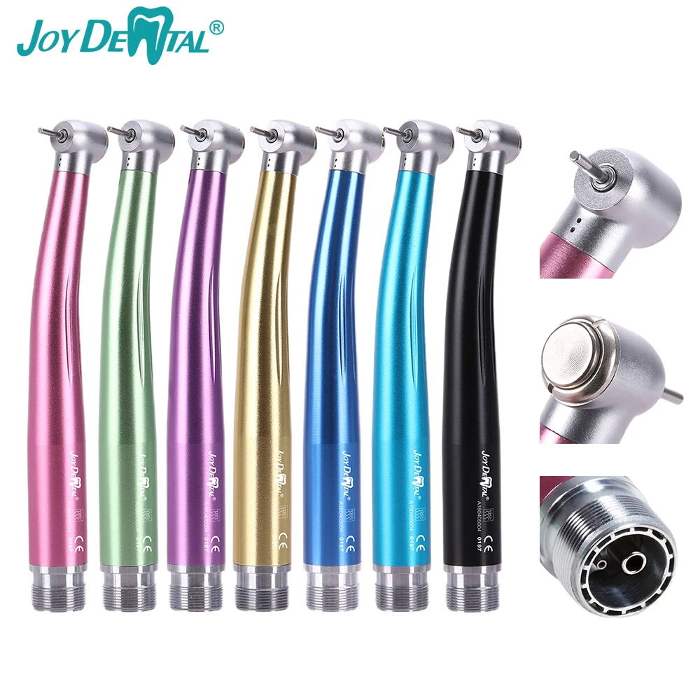 Colorful Dental High Speed Air Turbine Handpiece Standard Head Push Button Single Water Spray 2 4 Hole Dentistry Instrument Tool