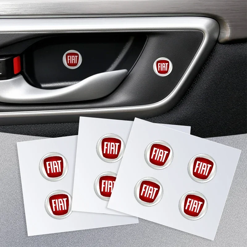 1/2/5/10pcs Car Badge Interior Decals For Fiat 500 Panda Freemont Abarth Argo Punto Uno Doblo Stilo Bravo Ducato Pondo FR