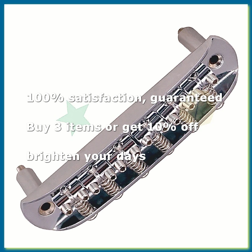 ●Guitar Saddle Bridge with Adjustable Saddles Zinc Alloy for Jazzmaster Guitar Accessories,Silver