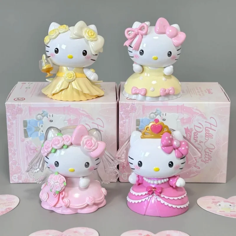 Authentic TOPTOY Hello Kitty & Dear Daniel Century Wedding Series Blind Box Figure, Collectible Desktop Ornament Valentine Gift