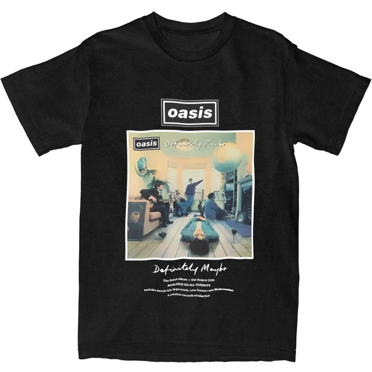 Vintage T Shirt Oasised 100 Cotton T Shirts gallagher Hippie Tee Shirt for Men Summer Y2K Classic Casual Short Sleeve Clothing