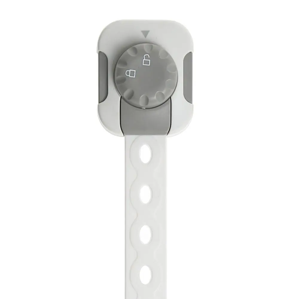Plastic Child Safety Lock Safety Buckle Double Knob Cabinet Door Lock Strong Fixation Kids Protection Drawer Lock Toddler